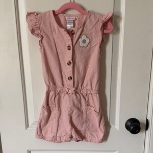 Little Lass Pink Ruffle Sleeve One Piece